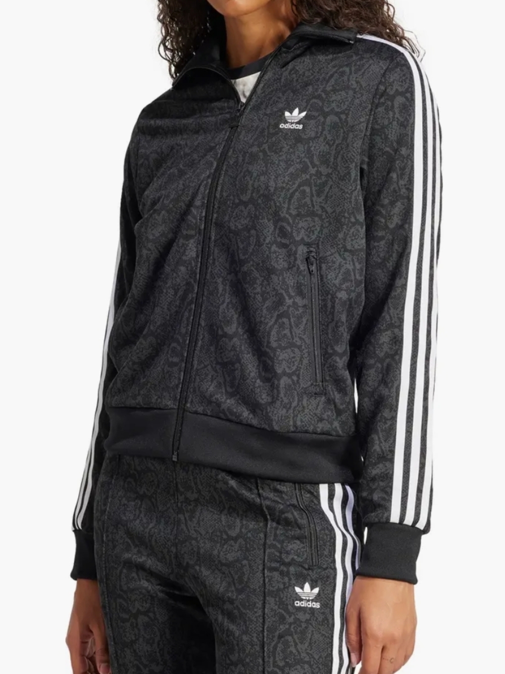 adidas Firebird Snakeskin Print Recycled Polyester Track Jacket